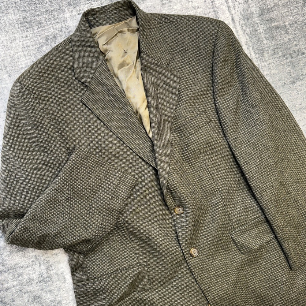 VTG Chaps Ralph Lauren Blazer Jacket Mens 40S Hazel Nailhead Wool Sport Coat‎